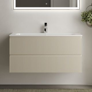 Подвесная тумба под раковину Sancos Snob R SNR100LCE левая 100см Beige Soft